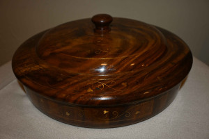 Wooden Dry Fruit box 12" brass Inlay