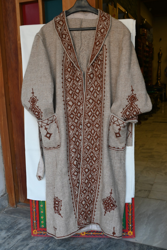 Ladies gown Embroidered  chitrali Patti