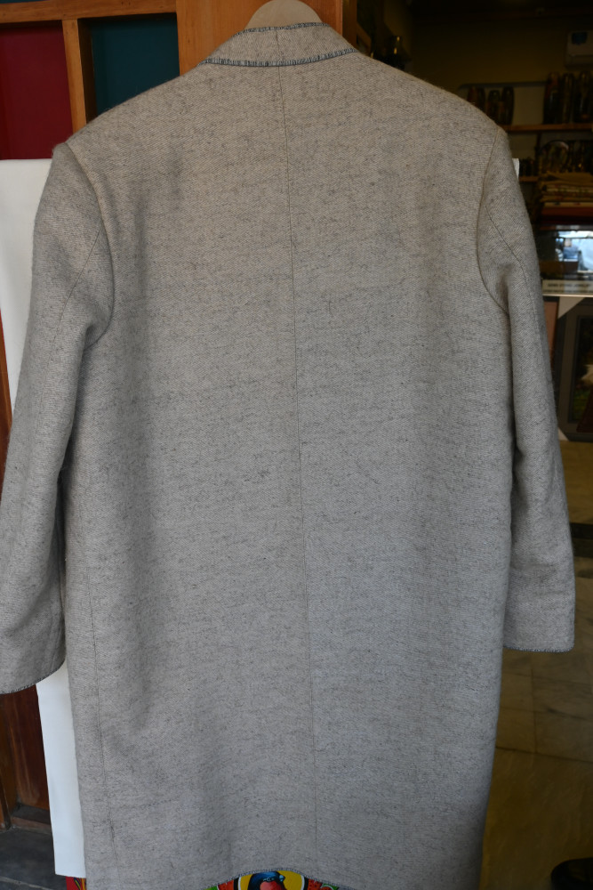 Gents gown chitrali Patti hand woven  plain