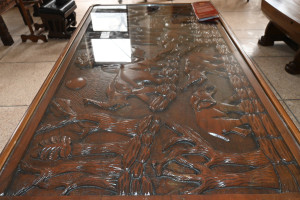 Wooden centre table carved seating anteeq