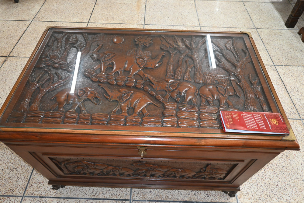 Wooden centre table carved seating anteeq