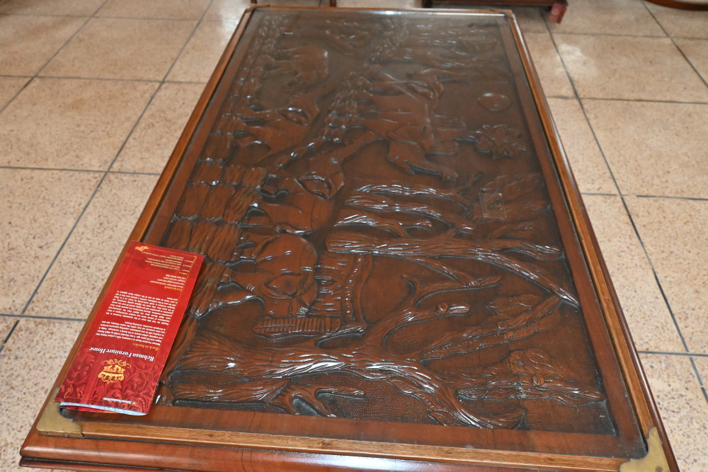 Wooden centre table carved seating anteeq