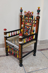 Wooden lequre art chair,