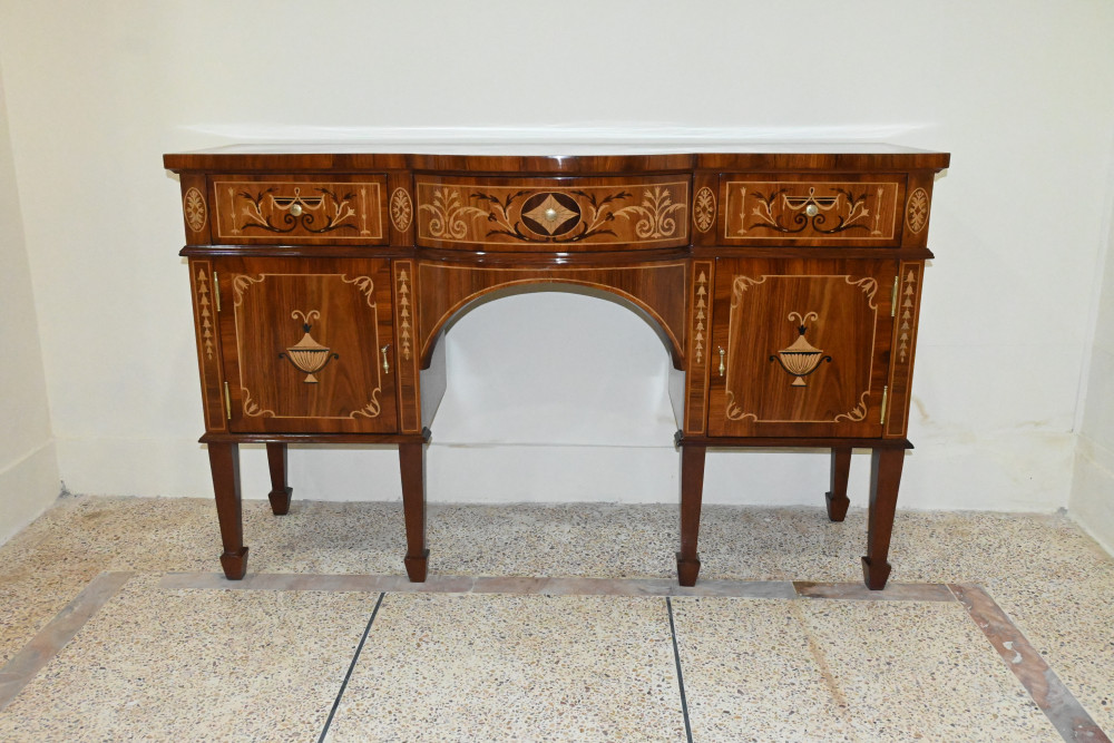 Victoria  designed  consletable dressing cabinet wood to wood  inlay  size 20x58"