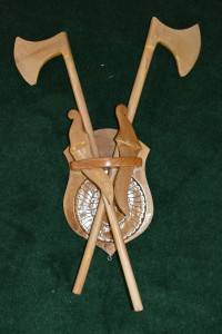 Wood axe set  made of deodar wood