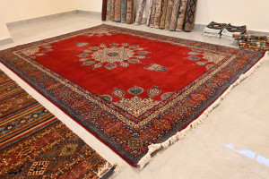 Hand knotted carpet  Kashmir size 8x8