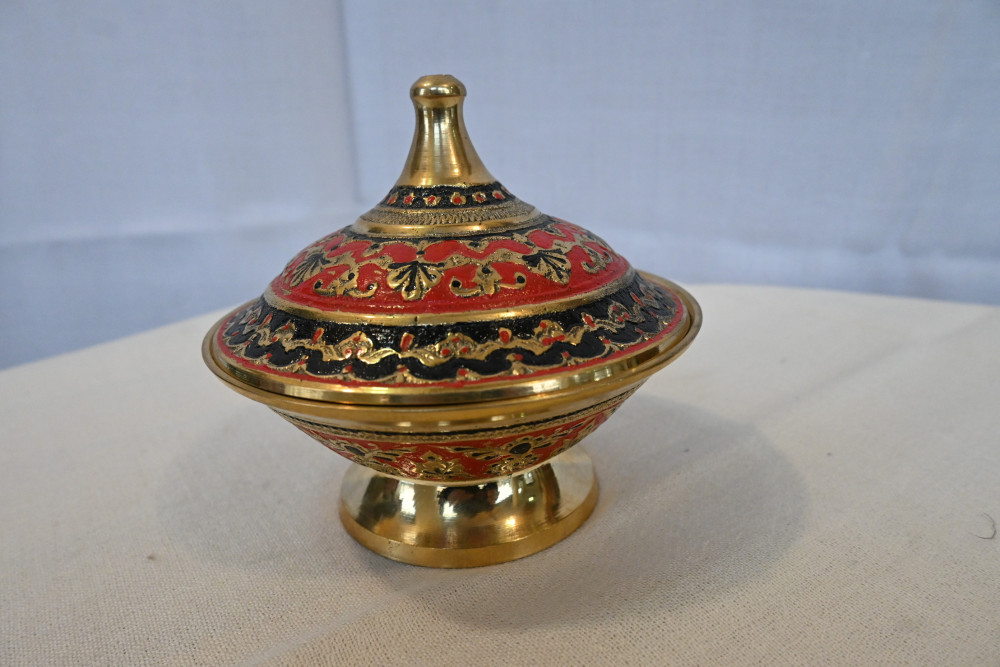 Brass powder  box size 4"