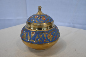 Brass powder box size 4"