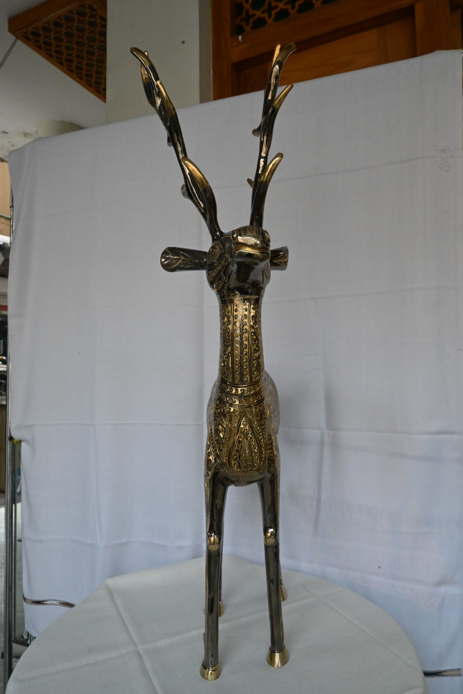 Brass Bara Singa 2 pieces  set size  20 x 38"