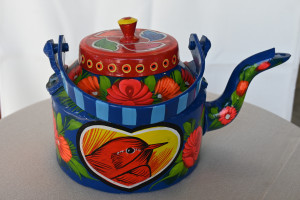 Tea Chainak- Truck Art- Metal Silver