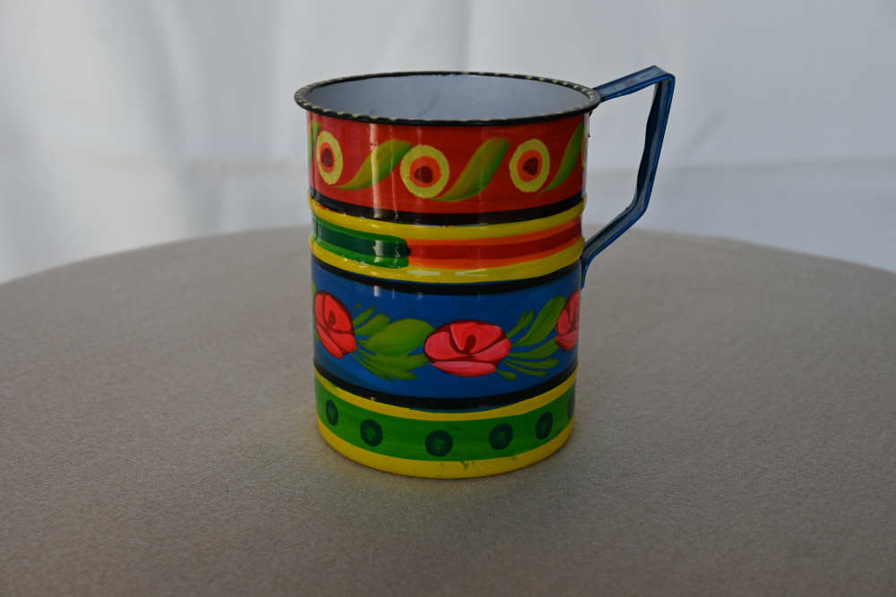 Tea Mug- Truck Art- Metal Tamb Cheeni
