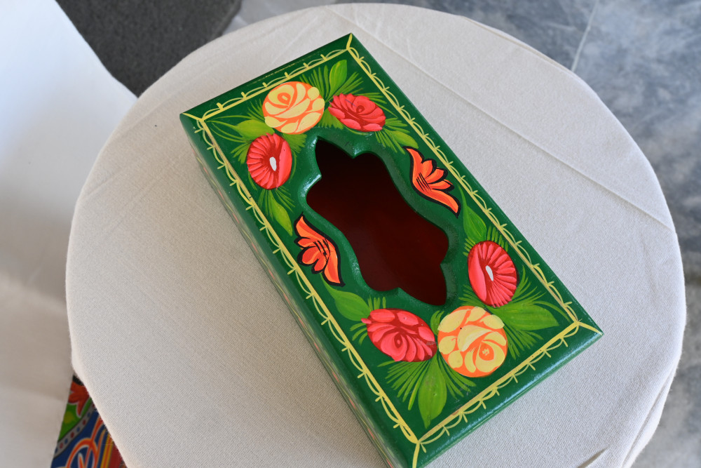 Wooden Tissue Bx- Truck Art