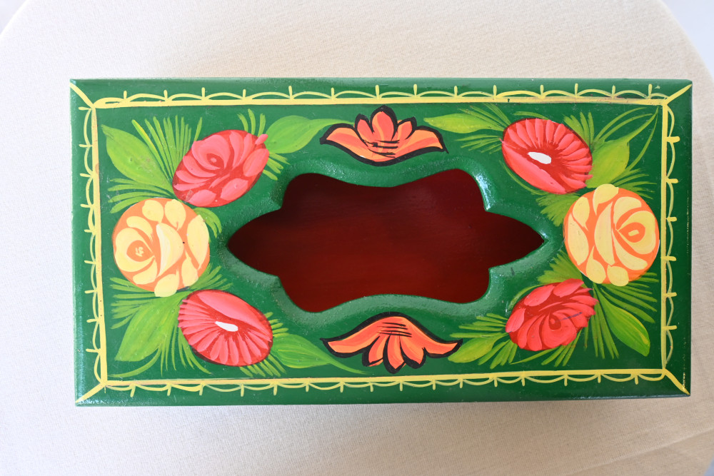 Wooden Tissue Bx- Truck Art