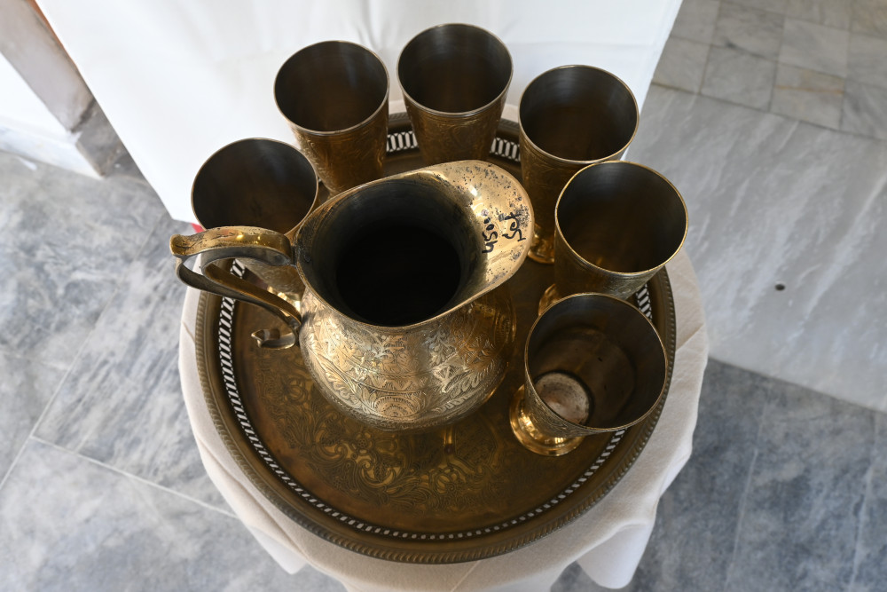 Jug and Glass Set- Metal Brass