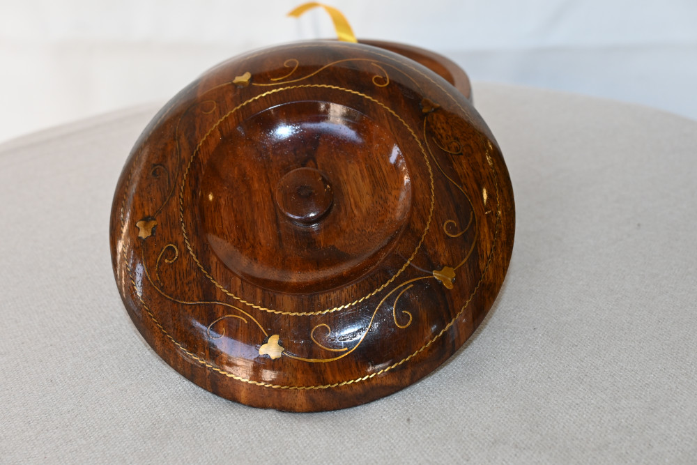 Wooden Coaster- Tea Coaster with Brass Inlay